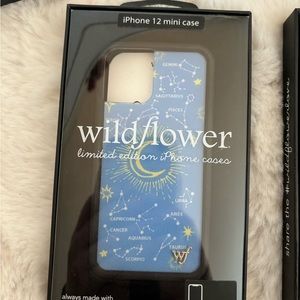 blue constellation wildflower phone case